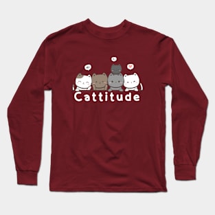 Cattitude funny Cat Long Sleeve T-Shirt